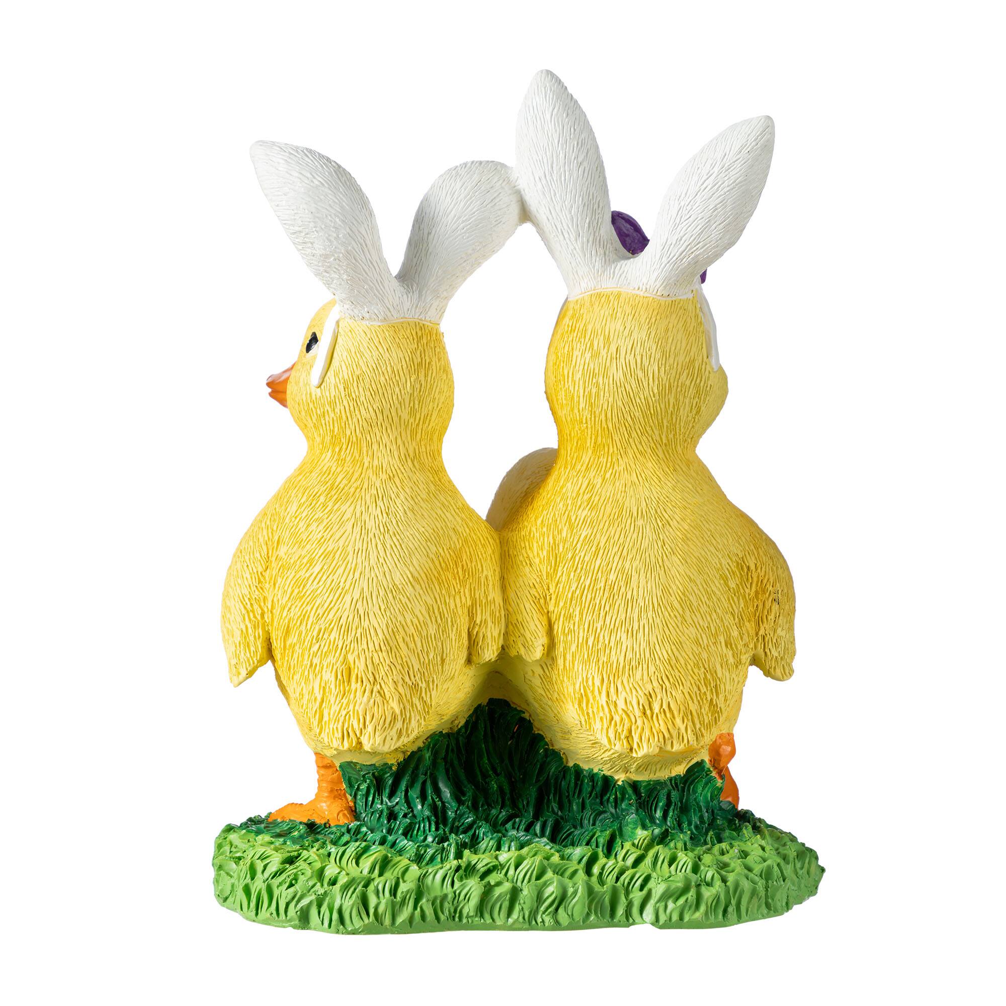 Glitzhome® 11.5" Easter Resin Duck Family Table Decor